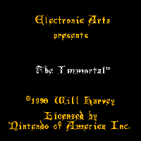 The Immortal Title Screen